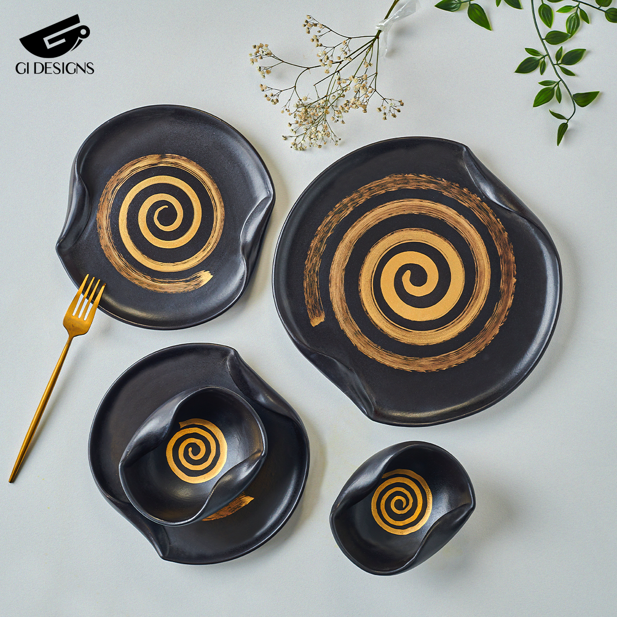 Wave Set Black * Gold