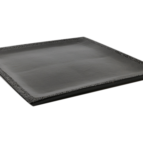 Ashes Plate Square full Hammered Edge