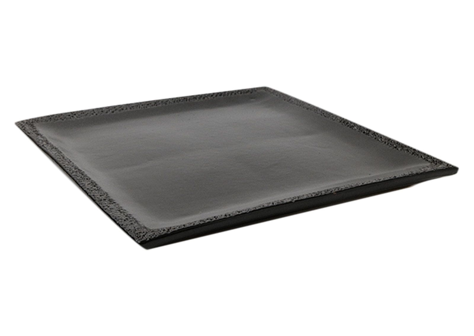 Ashes Plate Square full Hammered Edge