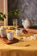 Pebble Teapot Off White Set