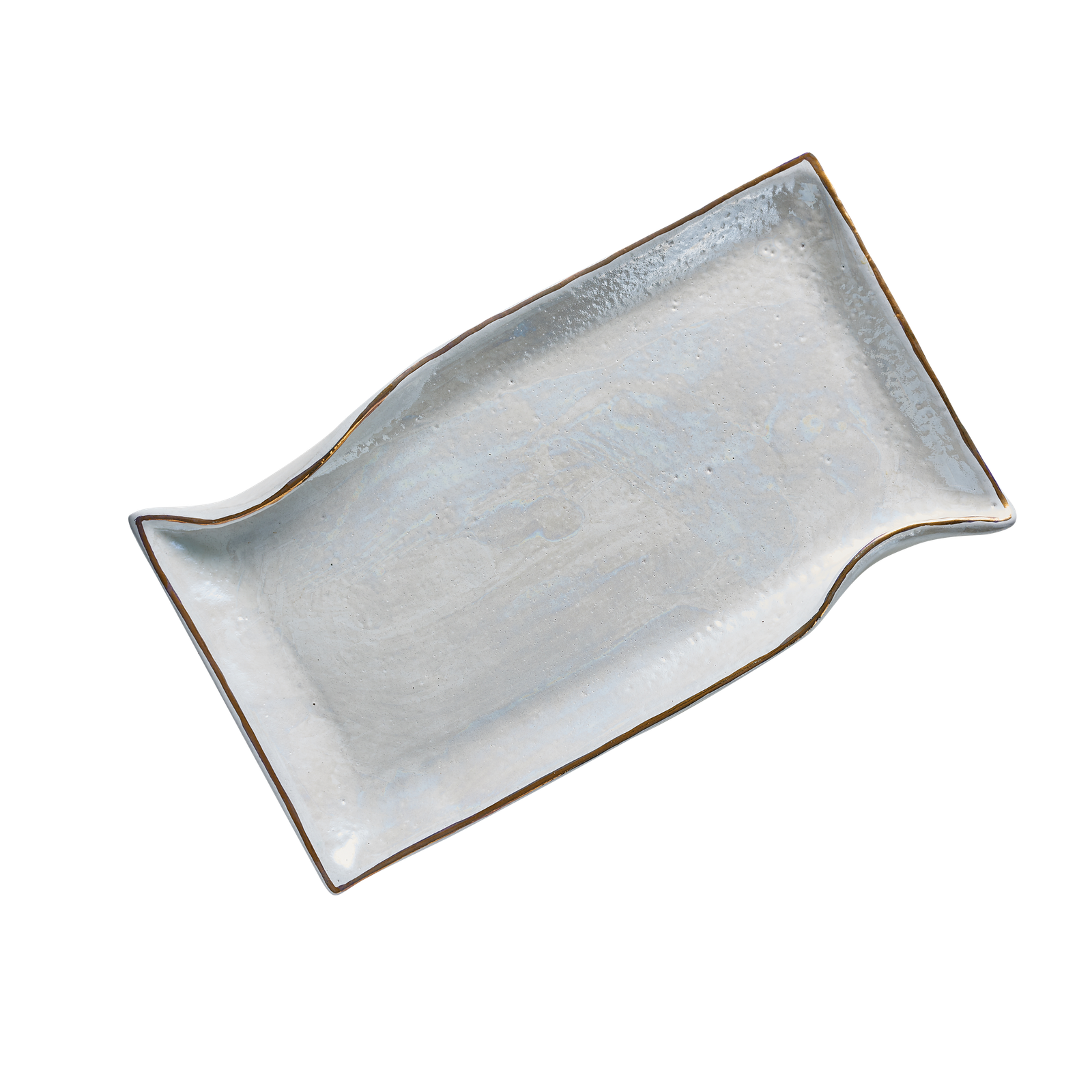 Wave Serving Plate White & Gold - Image 4
