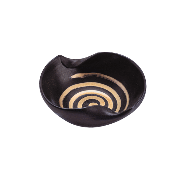 Wave Soup Bowl Black & Gold