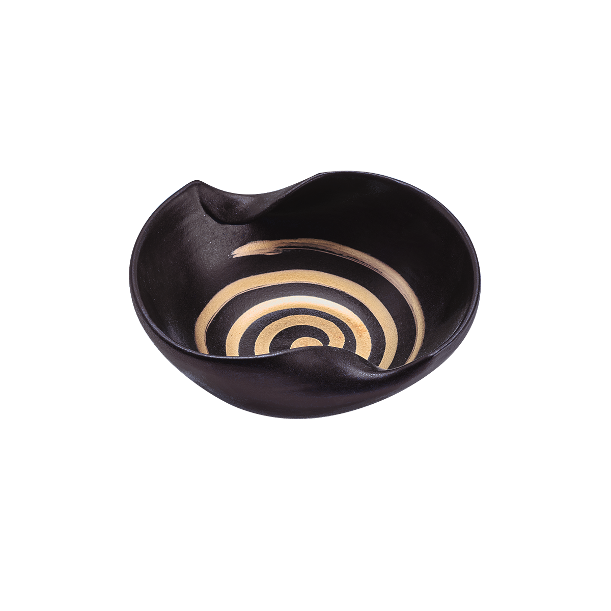 Wave Salad Bowl Black & Gold