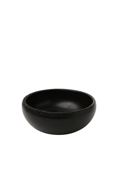 Ashes Soup Bowl Rounded Black