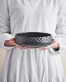 Pebble Salad Bowl Black