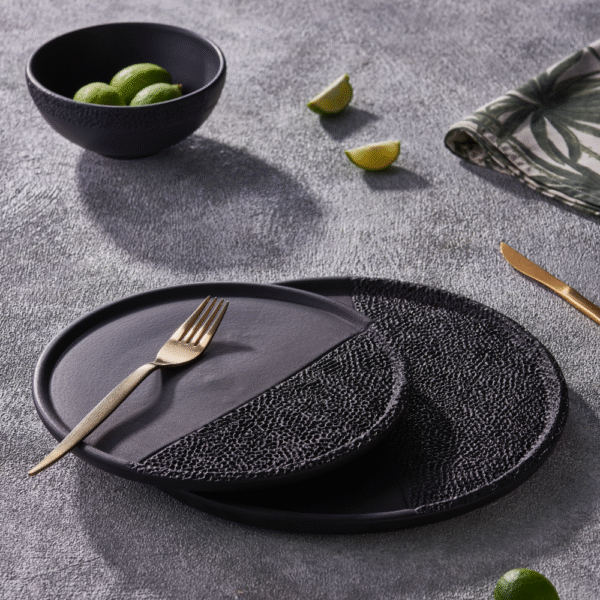 Ashes Set Black Half Hammered