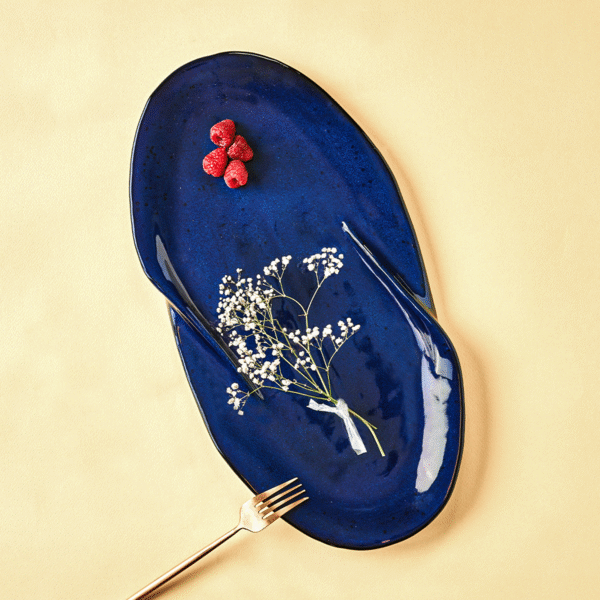 Era Serving Plate Glossy Blue